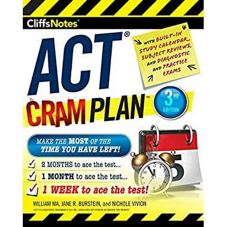 Pre-Owned Cliffsnotes ACT Cram Plan, 3rd Edition (Paperback) 054483660X 9780544836600