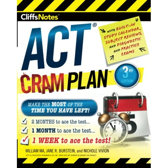 Pre-Owned Cliffsnotes ACT Cram Plan, 3rd Edition (Cliffnotes) Paperback