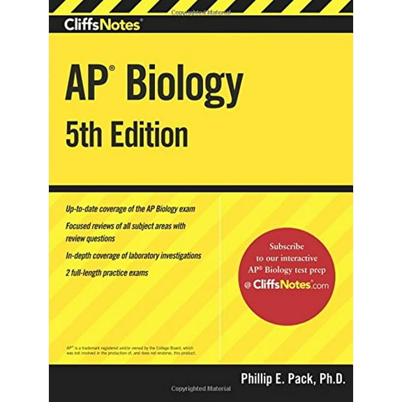 Pre-Owned Cliffsnotes AP Biology, 5th Edition (Paperback) 0544784685 9780544784680