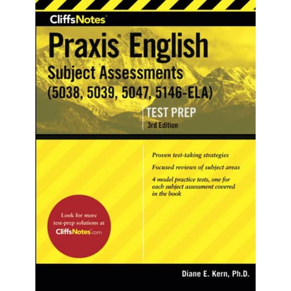 Pre-Owned Cliffsnotes Praxis English Subject Assessments: (5038, 5039, 5047, 5146-Ela) (Paperback) 0544628276 9780544628274
