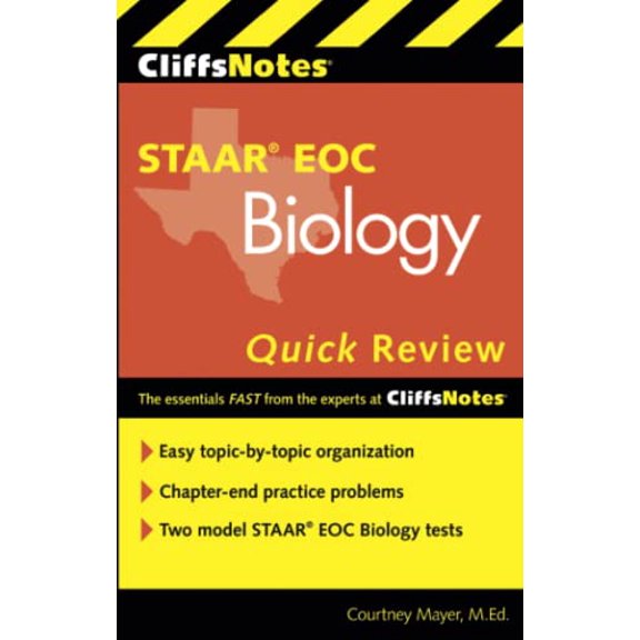 Pre-Owned Cliffsnotes STAAR EOC Biology Quick Review (Paperback) 0544370120 9780544370128