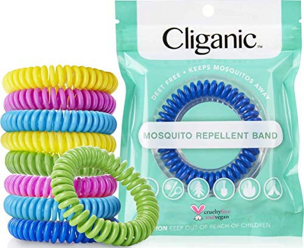 Cliganic 10 Pack Mosquito Repellent Bracelets DEET Free Waterproof Bands