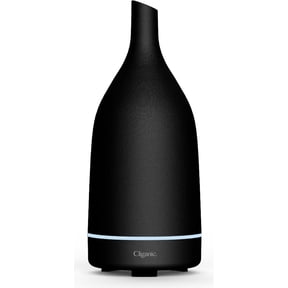 Cliganic Ceramic Aromatherapy Diffuser, 7 Color Lights & Auto Shut Off, Cool Mist Oil Diffuser, Black