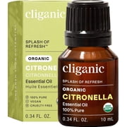 Cliganic Organic Bergamot Essential Oil, 100% Pure Natural for Aromatherapy | Non-GMO Verified