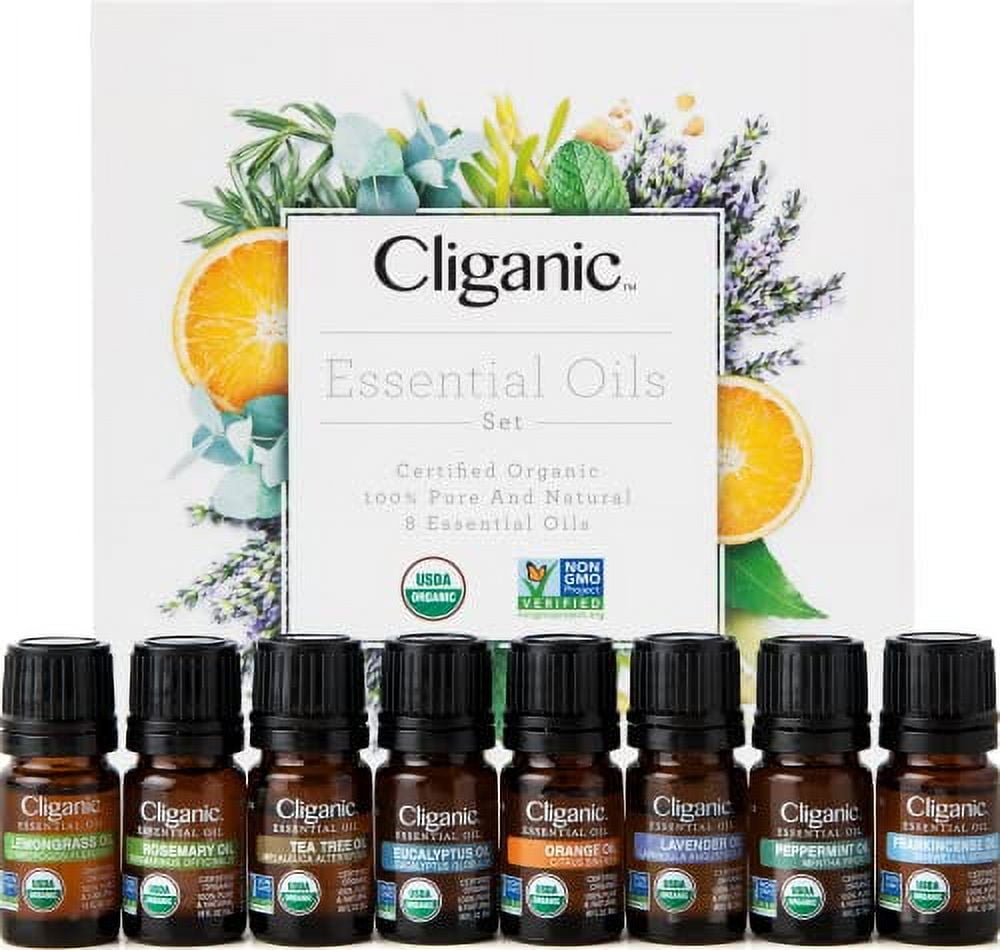 Cliganic Organic 5ml Essential Oils Aromatherapy Set