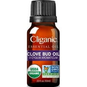 Cliganic Organic Clove Bud Essential Oil, 100% Pure Natural for Aromatherapy | Non-GMO Verified