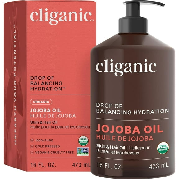 Cliganic Organic Jojoba Oil - 16oz 16oz