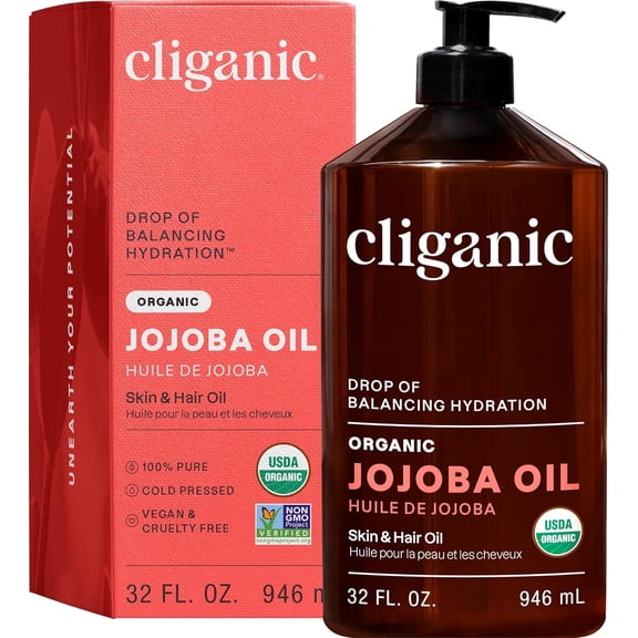 Cliganic Organic Jojoba Oil - 32oz