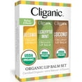 thumbnail image 1 of Cliganic Organic Lip Balm Set - 3 Flavors - Natural Moisturizer, 1 of 8
