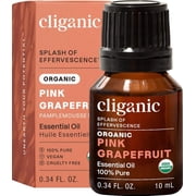 Cliganic Organic Pink Grapefruit Essential Oil, 100% Pure Natural for Aromatherapy | Non-GMO Verified