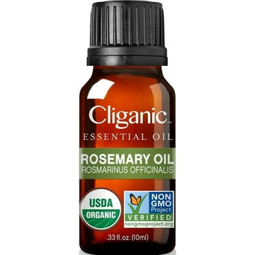 Cliganic Organic Rosemary Essential Oil, 100% Pure Natural, for Hair, Skin, Aromatherapy | Non-GMO Verified
