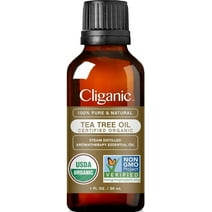 Cliganic Organic Tea Tree Essential Oil, 100% Pure Natural, for Aromatherapy | Non-GMO Verified
