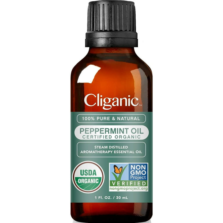 Cliganic USDA Organic Peppermint Essential Oil, 1oz - 100% Pure Natural  Undiluted, for Aromatherapy