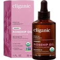 thumbnail image 1 of Cliganic Rosehip Oil, USDA Certified Organic Skin Care Face Serum and Body Oil, Cold-Pressed, 1 fl oz, 1 of 7