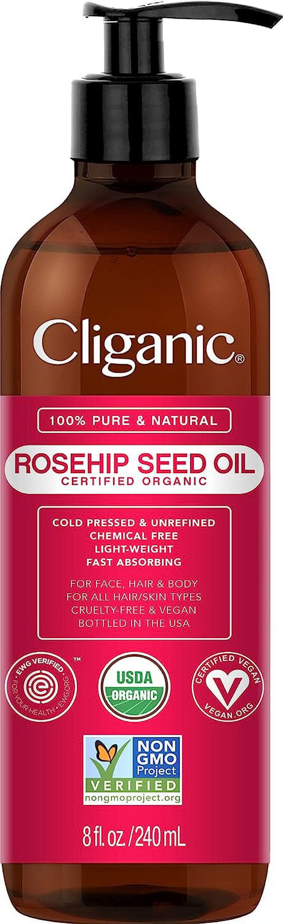 Cliganic Organic Rosehip Seed Oil - 8oz