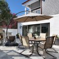 thumbnail image 1 of Clihome 12 ft. Aluminum Round Curved Cantilever Patio Umbrella with Base 12ft Beige 12FT, 1 of 5