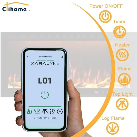 Clihome 60" Electric Fireplace