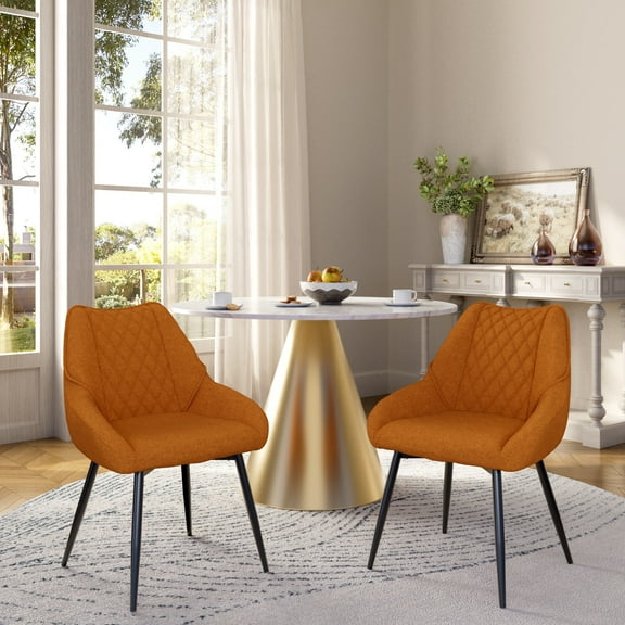 Clihome Fabric Soft Dining Chairs (Set of 2)