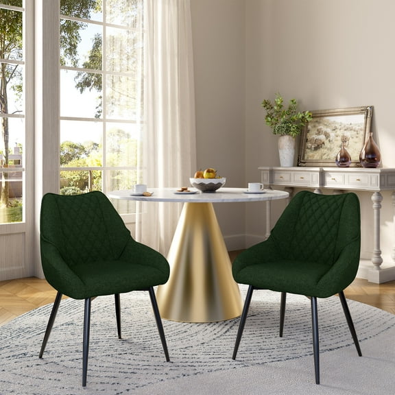 Clihome Fabric Soft Dining Chairs (Set of 2)