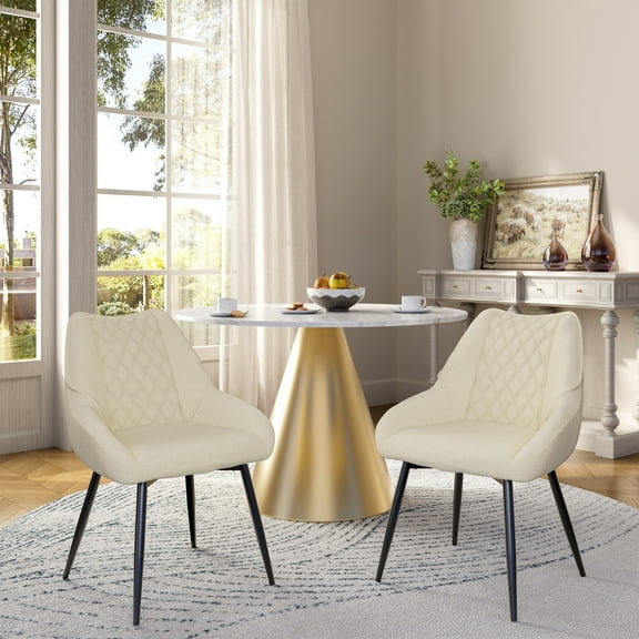 Clihome Fabric Soft Dining Chairs (Set of 2)
