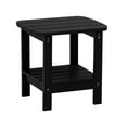 thumbnail image 1 of Clihome  HIPS Outdoor Double Floor Resin Side Table Black, 1 of 5