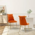 thumbnail image 1 of Clihome Modern Upholstered Dining Chairs Set of 2 Side Chair for Living Room, Orange, 1 of 7