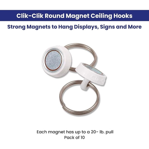 Clik-Clik Round Clikmagnet (20Lb Capacity) (10 Pack) - Party Supplies Decorations