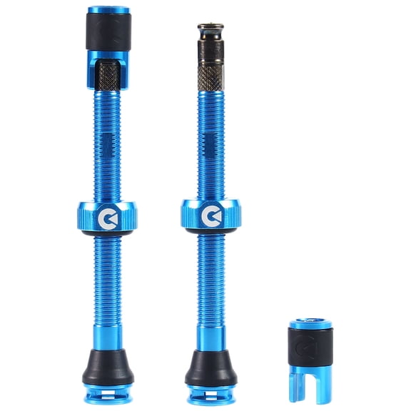 Clik Clik Tubeless Valve Set, 60mm Clik, Pair, Hyper Blue