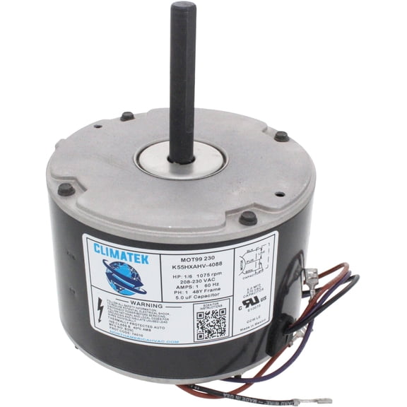 ClimaTek Upgraded 1/6 HP Condenser Fan Motor Directly Replaces Amana 3911