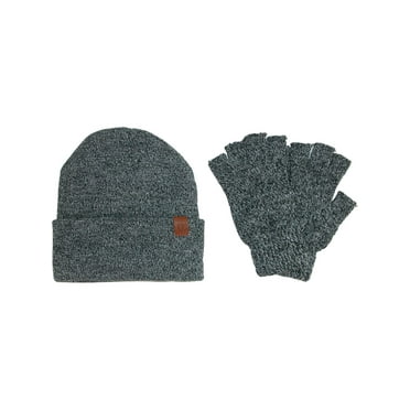 ClimaZer0 Marbled Hat and Fingerless Gloves Winter Set