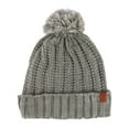 thumbnail image 1 of ClimaZer0  Sherpa Lined Knit Winter Beanie Pom Hat (Women), 1 of 3