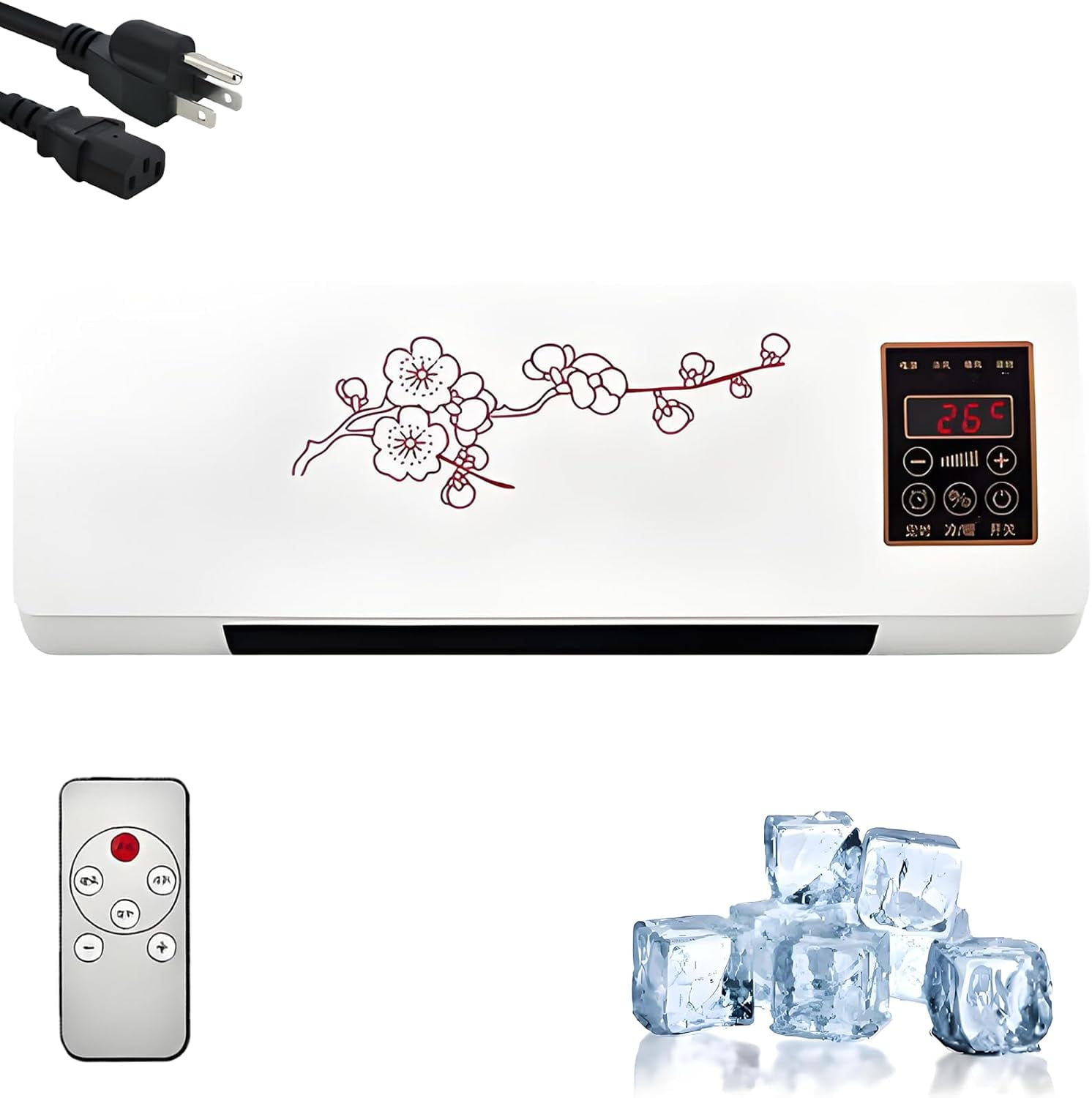 Climafy Air Conditioner, Split Max Air Conditioner, Portable Air Conditioner Split Max Heating Cooling Silent Energy Efficient Wall Mount Desktop Remot