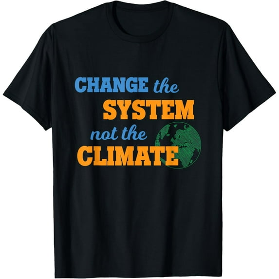 Climate Change Climate Protection Environmental Protection Planet Earth Gift T-ShirtMen's and women's gift, black and white T-shirt, size: Extra large S-4XL