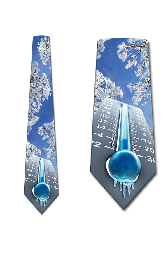 Climate Change - Cold Necktie Mens Tie by Three Rooker