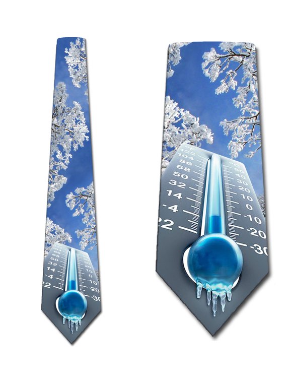 Climate Change - Cold Necktie Mens Tie by Three Rooker