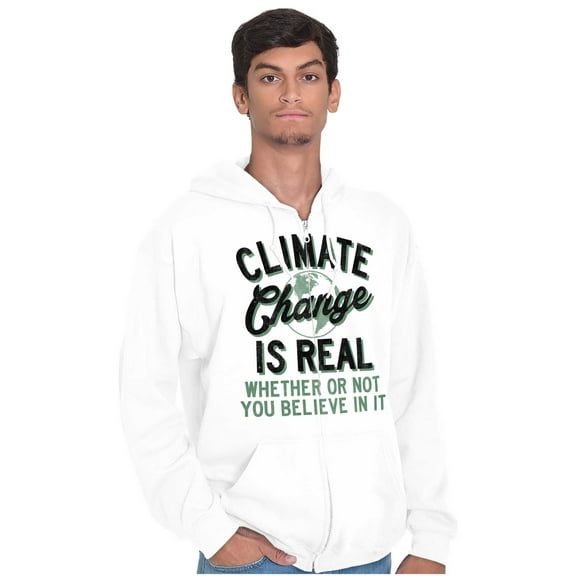Climate Change Go Green Earth Day Zip Up Hoodie Men's Women's Brisco Brands X