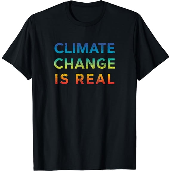 Climate Change Is Real Distressed Gradient T-Shirt