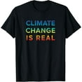 thumbnail image 1 of Climate Change Is Real Distressed Gradient T-Shirt, 1 of 4