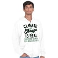 thumbnail image 1 of Climate Change Is Real Earth Day Unisex Fleece Graphic Zip Up Hoodie Brisco Brands 2X, 1 of 5