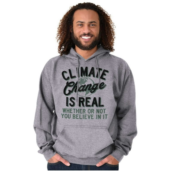 Climate Change Is Real Earth Day Unisex Plus Fleece Graphic Hoodie Brisco Brands 2X