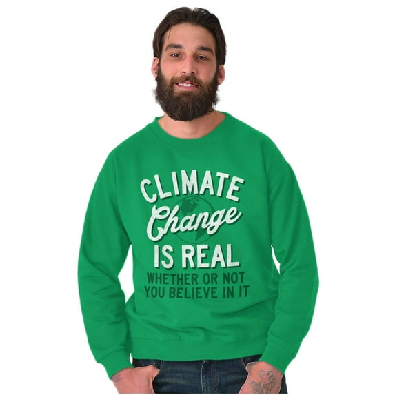 Climate Change Is Real Earth Day Unisex Plus Fleece Graphic Sweatshirt Brisco Brands 4X