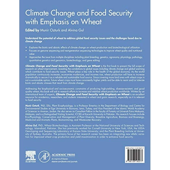 Pre-Owned Climate Change and Food Security with Emphasis on Wheat, (Paperback)