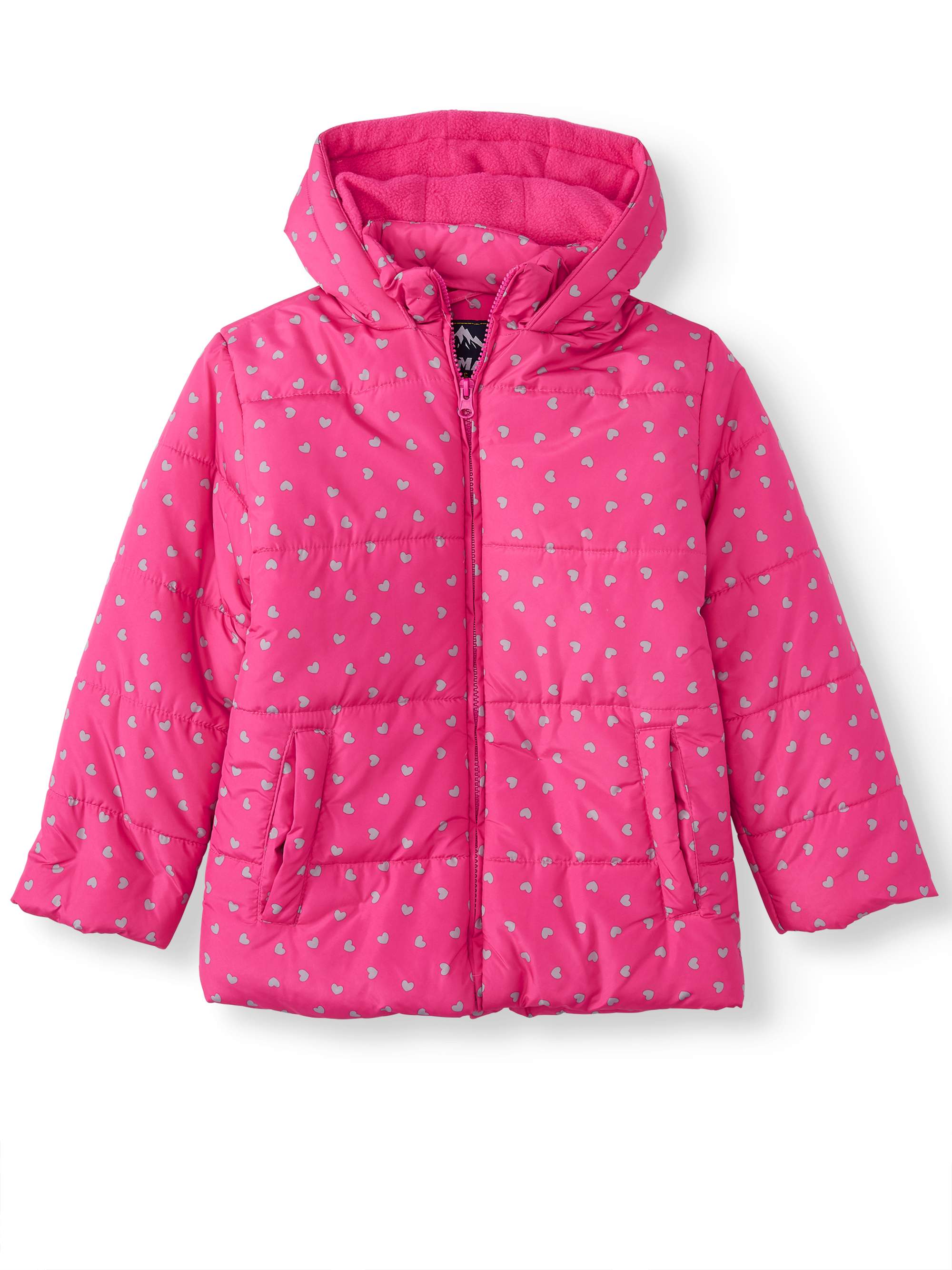 Climate Concepts Heart Print Bubble Jacket (Little Girls & Big Girls) - image 1 of 2