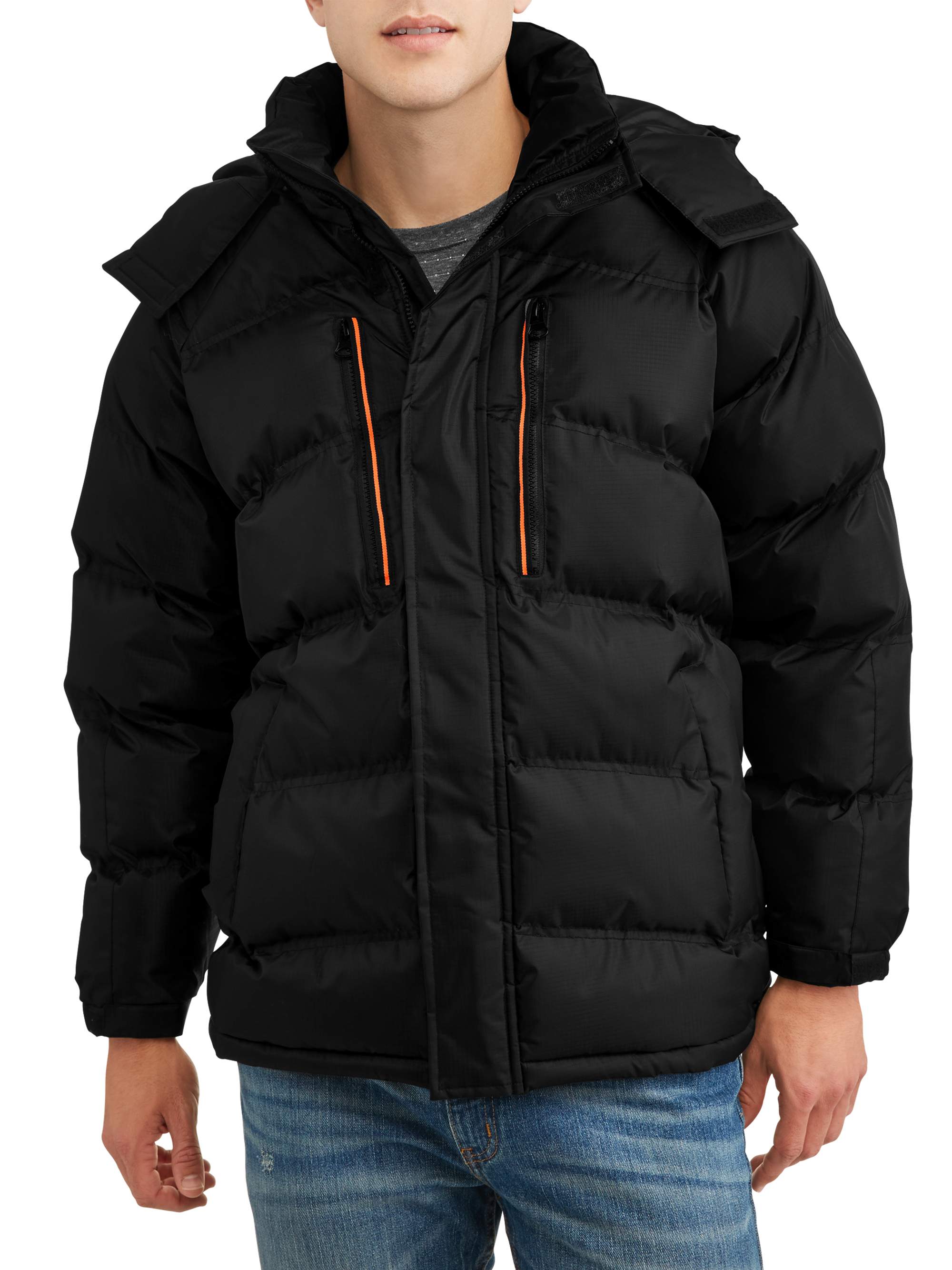 Climate Concepts Men's Full Zip Hooded Rip Stop Midweight Jacket - image 1 of 4