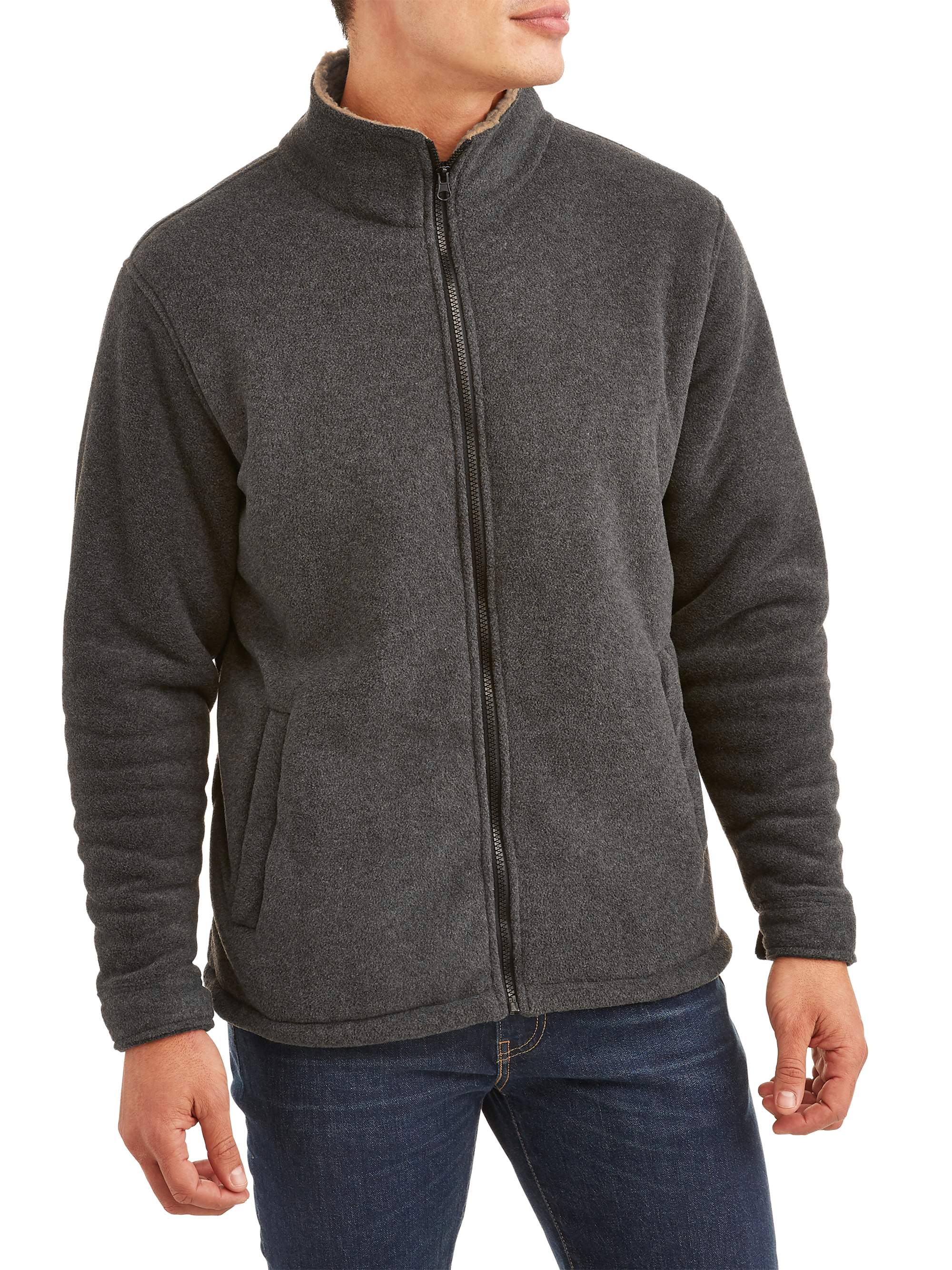 Climate Concepts Men's Heavy Weight Full Zip Artic Fleece Jacket with Sherpa Lining, up to Size 5Xl - image 1 of 4