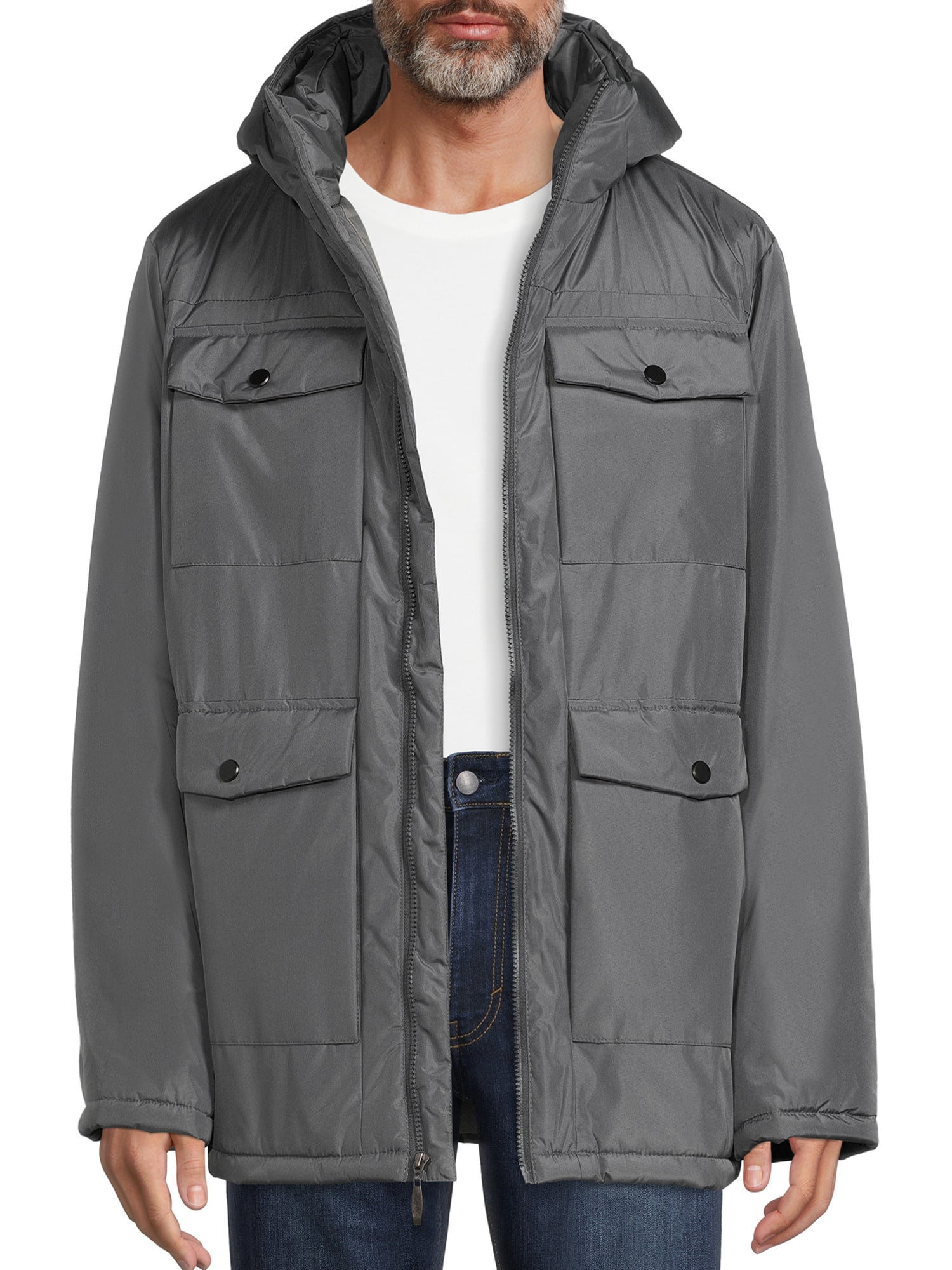 Climate Concepts Men’s Hooded Parka with Sleeve Patch, Sizes MXXL