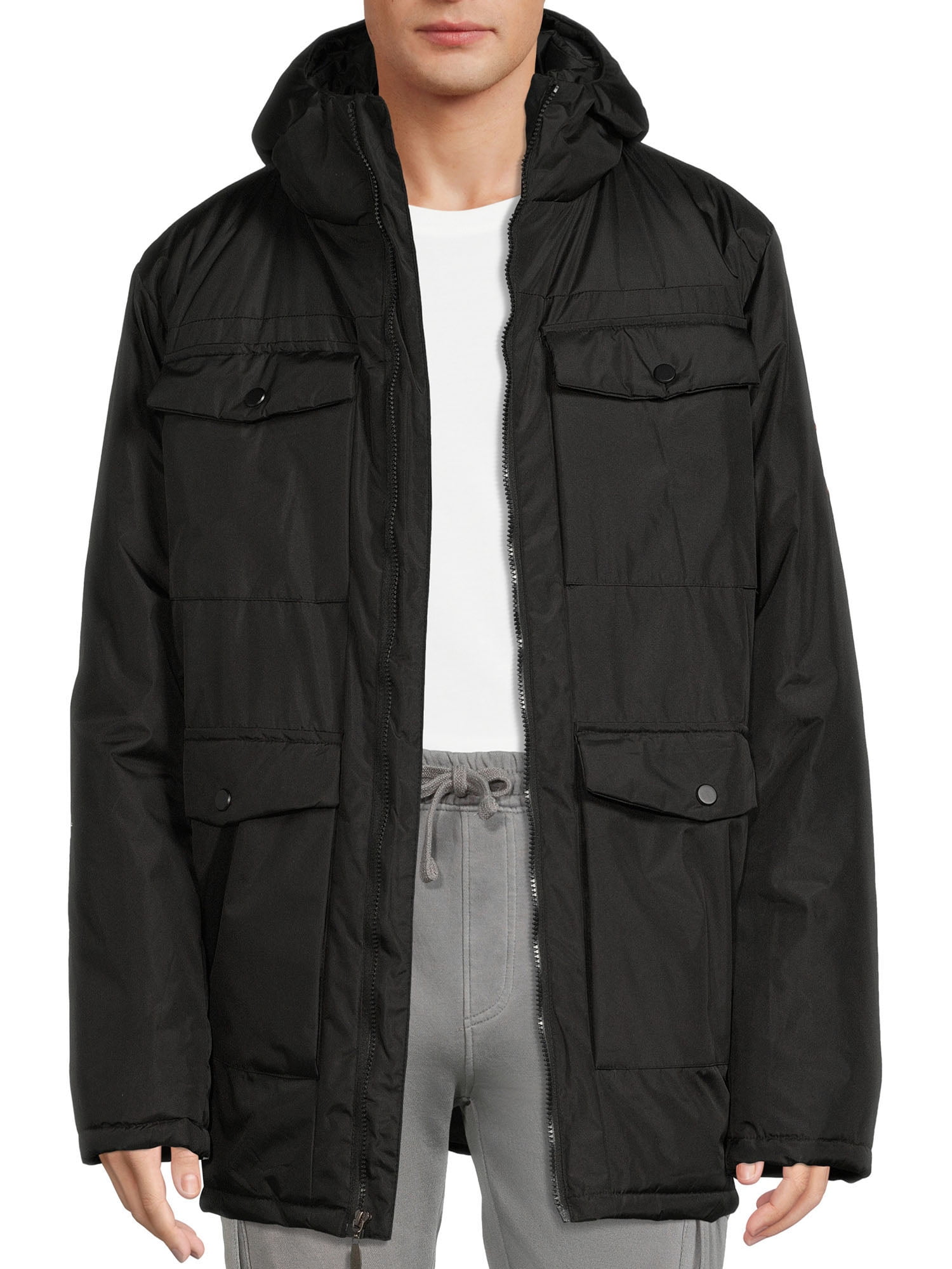 Climate Concepts Men’s Hooded Parka with Sleeve Patch, Sizes MXXL