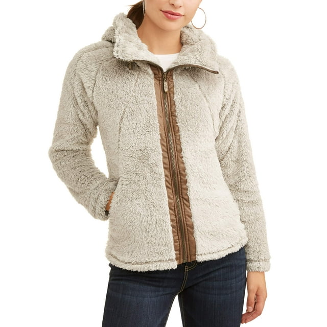 Climate Concepts Women's Fluffy Fleece Full Zip Jacket