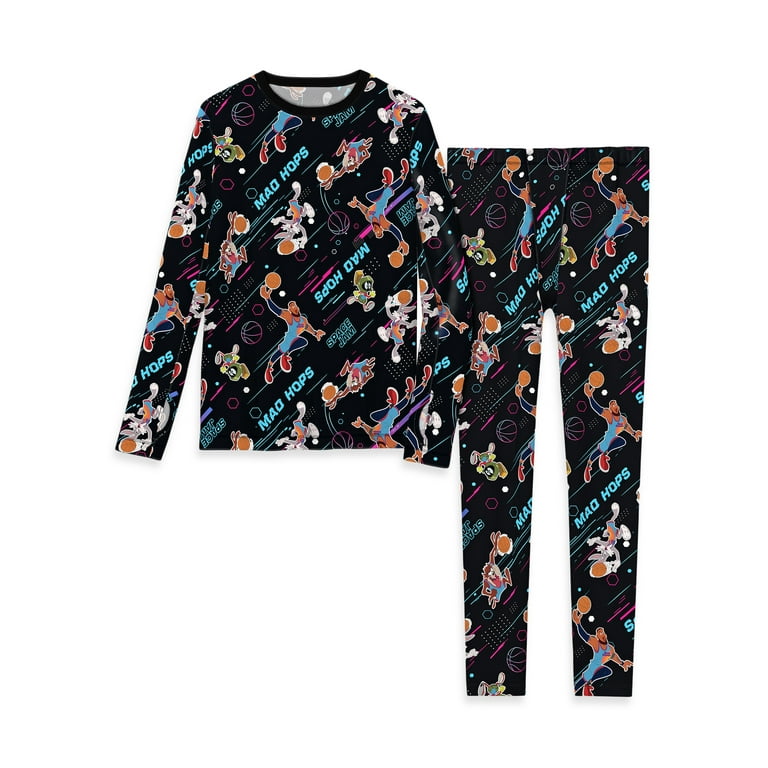 Climate Right Boys Space Jam Top Bottom Thermal Set Sizes S L Walmart