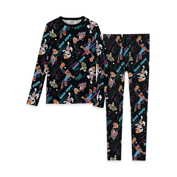 Climate Right Boys Space Jam Top & Bottom Thermal Set, Sizes S-L